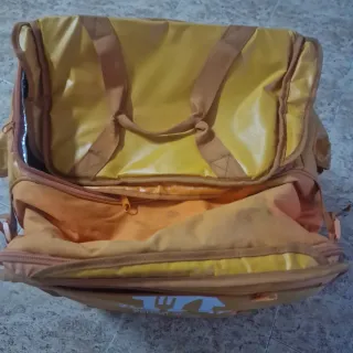 Mochila reparto comida naranja y amarilla