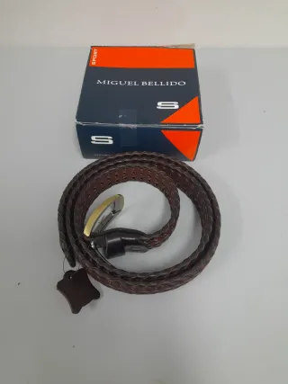 Cinturón Piel Trenzada M. Bellido 120cm Artesanal