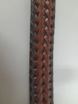 Cinturón Piel Trenzada M. Bellido 120cm Artesanal