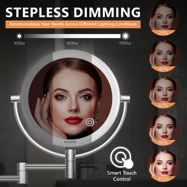 ¡¡-52%!! | Espejo Maquillaje Pared Auxmir 1X/20X