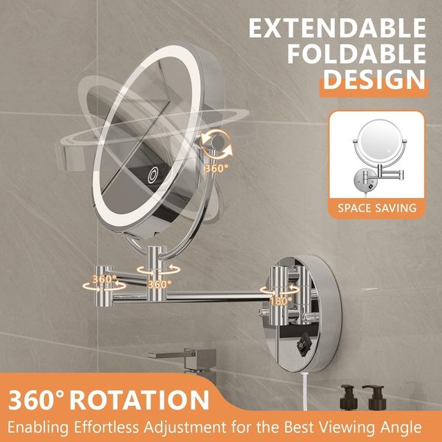 ¡¡-52%!! | Espejo Maquillaje Pared Auxmir 1X/20X