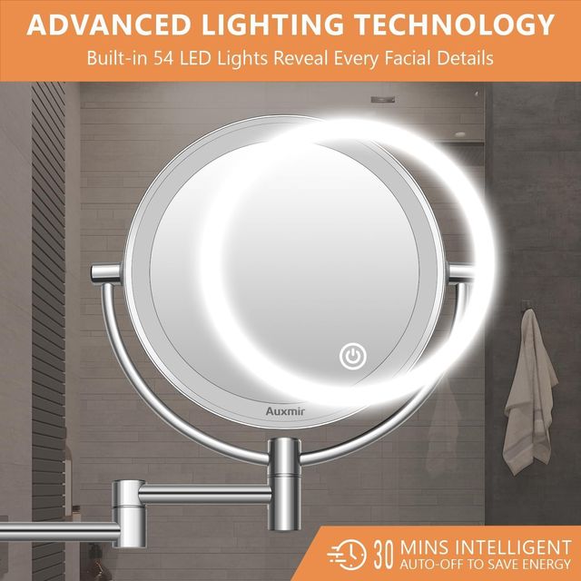 ¡¡-52%!! | Espejo Maquillaje Pared Auxmir 1X/20X