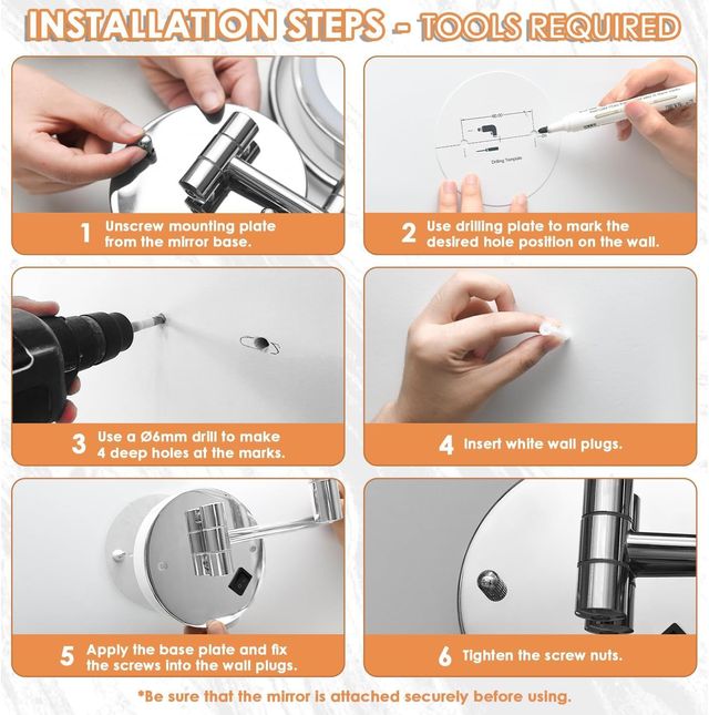 ¡¡-52%!! | Espejo Maquillaje Pared Auxmir 1X/20X