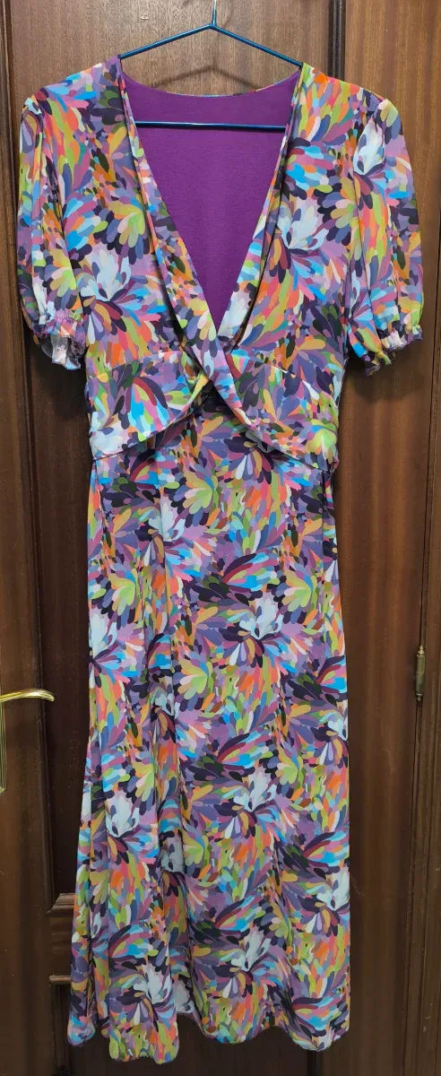 Vestido invitada estampado multicolor