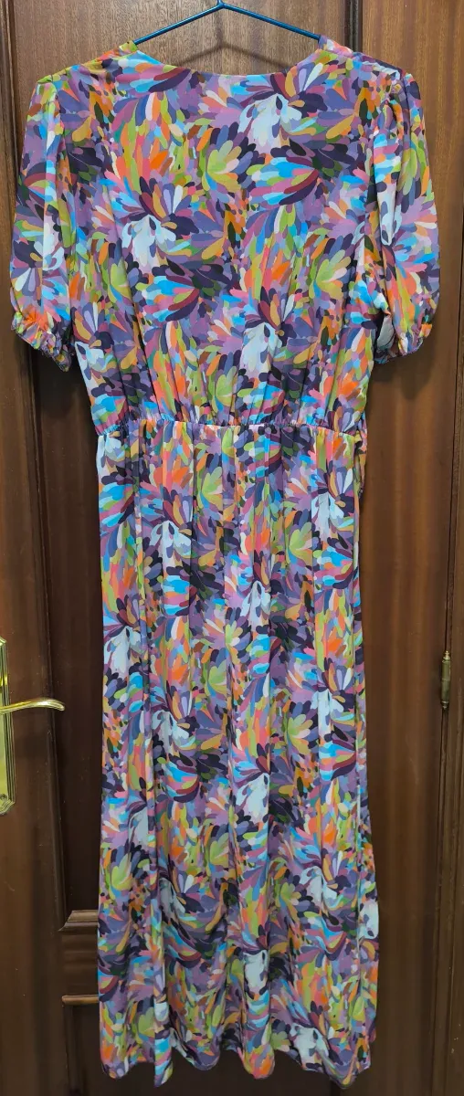 Vestido invitada estampado multicolor