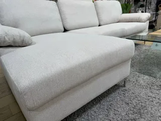 Sofá Chaise Longue 260cm Beige/Gris