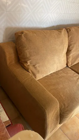 Sofá Cama 3 Plazas Tela Beige