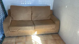 Sofá Cama 3 Plazas Tela Beige