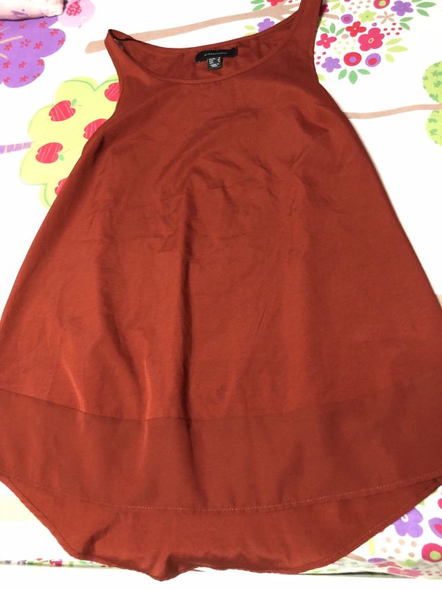 Camiseta tirantes Stradivarius naranja XS