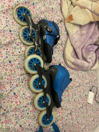 Par de Patines en Línea Azules