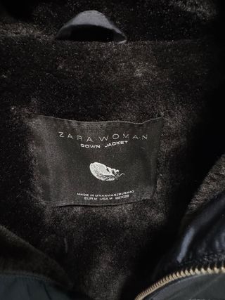 Plumífero Zara entallado mujer