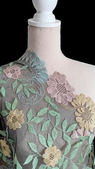 Mantilla Española Vintage Bordada color años 30 