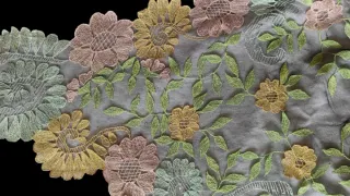 Mantilla Española Vintage Bordada color años 30 