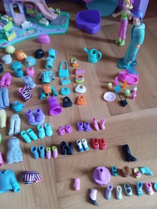 Lote Polly Pocket: Casa, Coche y Accesorios