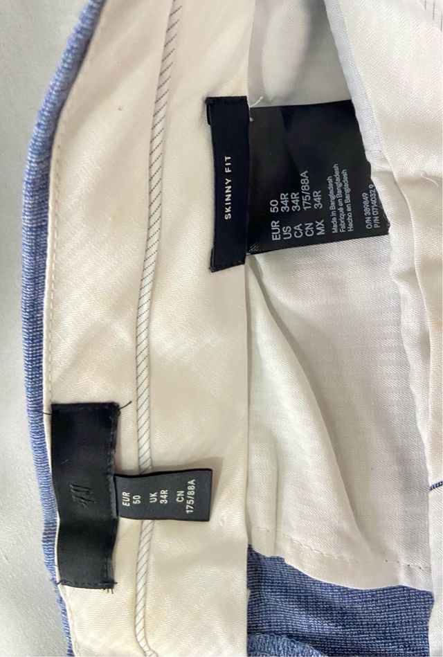 Pantalones de vestir hombre azul