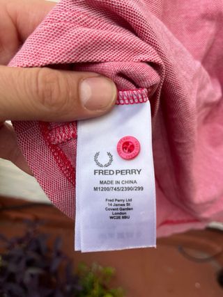 Polo Fred Perry Rosa Talla L