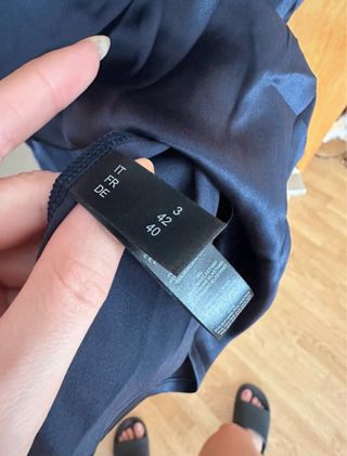 Camisón La Perla Seda Negro/Azul Nuevo