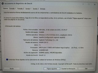 Ordenador sobremesa Ryzen 3400g 