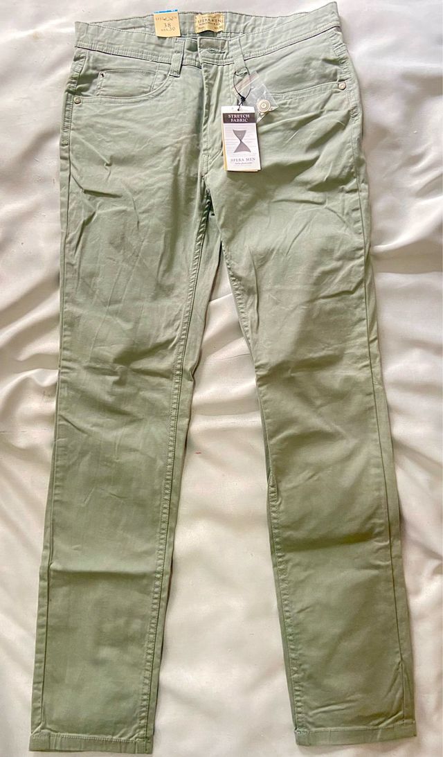 Pantalones ZARA MAN Verde Oliva Talla M