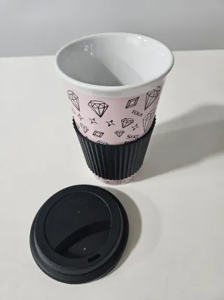 Vaso Tous Rosa con Funda Negra