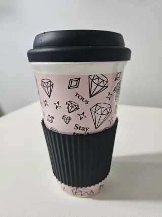 Vaso Tous Rosa con Funda Negra