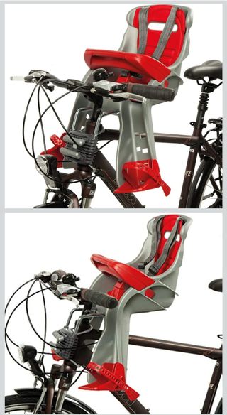 Seggiolino Bici Bambino Rosso/Grigio