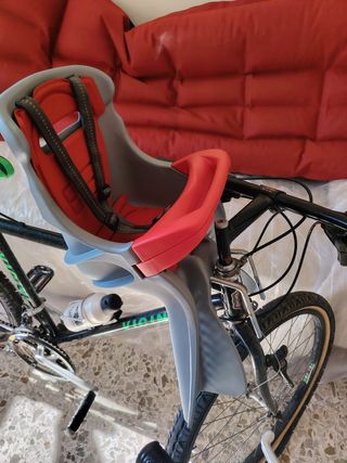 Seggiolino Bici Bambino Rosso/Grigio