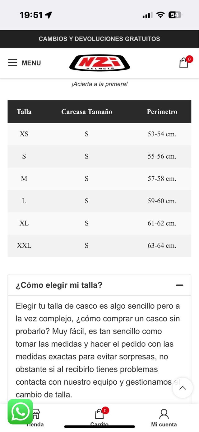 Casco Moto Integral NZi Talla M