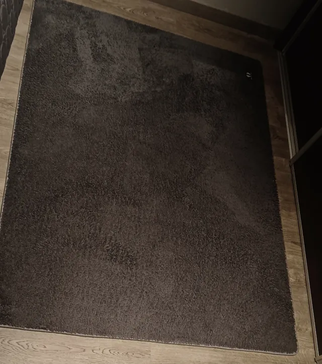 Alfombra gris pelo corto 160x120