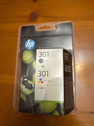 Pack 2 Tintas HP 301 Tri-color y Black impresora