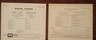 2 Discos Vinilo Canta Farina + Rafael Farina