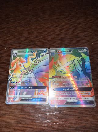 Cartas Pokémon Alolan Ninetales GX y Guzzlord GX