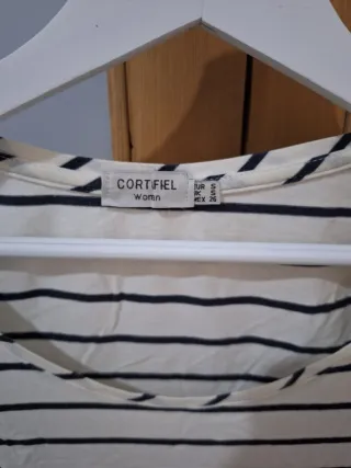 Camiseta Cortefiel rayas manga francesa