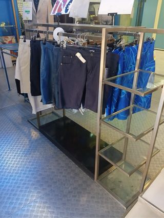 Mueble Perchero Estantería Cristal