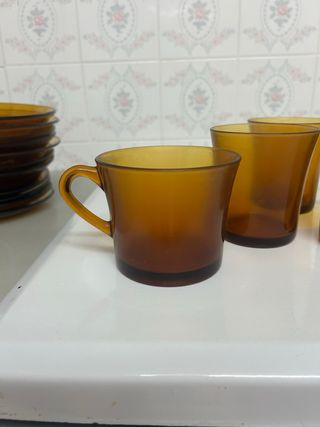 Vajilla Duralex Vidrio Marrón