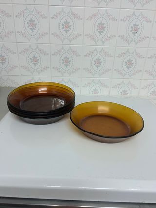 Vajilla Duralex Vidrio Marrón