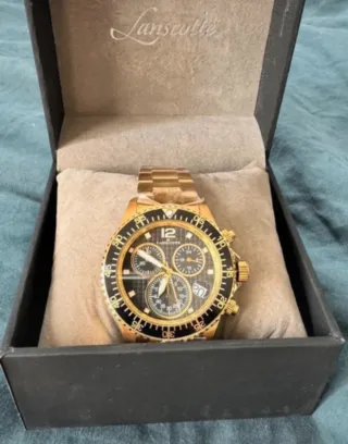 Reloj Lanscotte Dorado y Negro