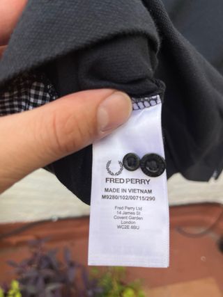 Polo Fred Perry Negro Talla M