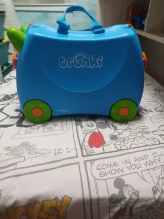 Maleta infantil Trunki azul y verde