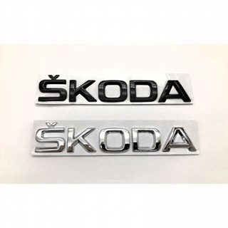 EMBLEMA LOGO TRASERO SKODA CROMADO PEQUEÑO