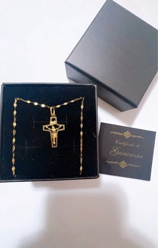 Collana con croce in oro giallo 18kt 750