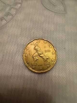Moneda 20 céntimos Italia 2002 Coleccionismo
