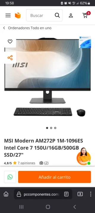 MSI Modern Intel i7/16GB/SSD/27"