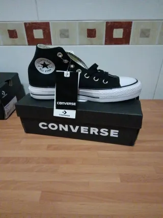 Converse All Star plataforma negras