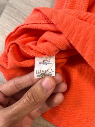 Lacoste Vintage Coral Orange Polo Shirt | Size 7