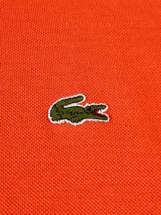 Lacoste Vintage Coral Orange Polo Shirt | Size 7