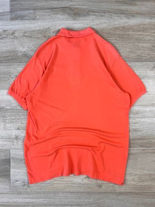 Lacoste Vintage Coral Orange Polo Shirt | Size 7