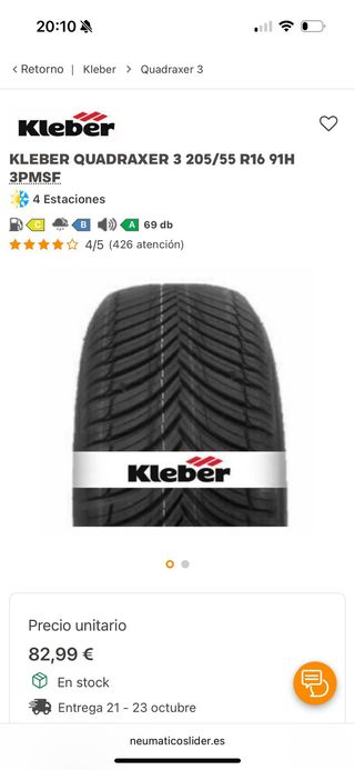 Neumático Kleber Dynaxer HP4 205/55R16 91H