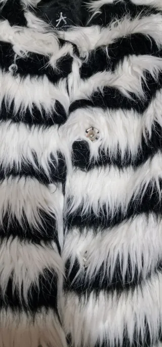Chaqueta Piel Sintética Cebra Talla 36