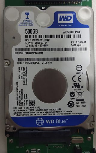 Disco Duro Interno WD Blue 500GB SATA 2.5